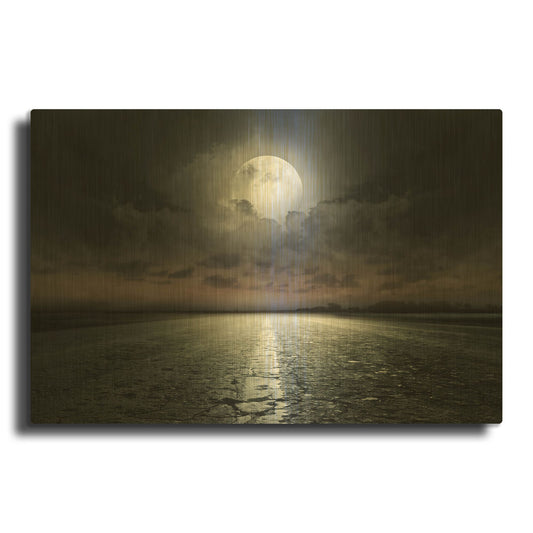 'Moon' By PhotoINC Studio Gold Metal Wall Art