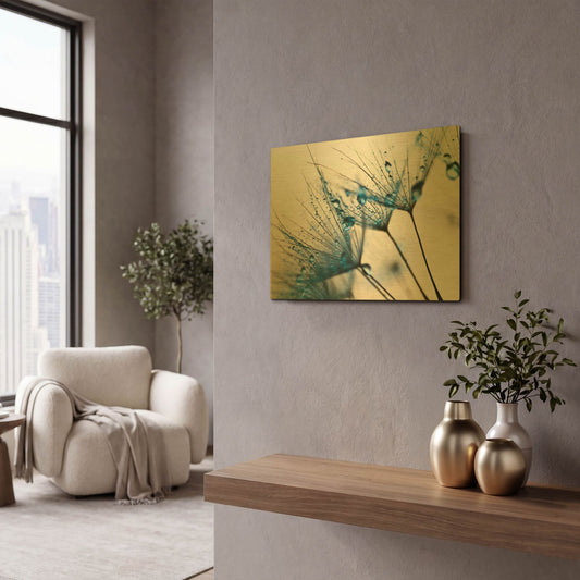 'Mystic Blue' By PhotoINC Studio Gold Metal Wall Art