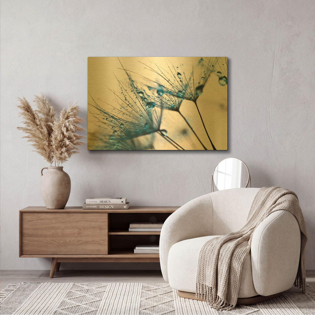'Mystic Blue' By PhotoINC Studio Gold Metal Wall Art