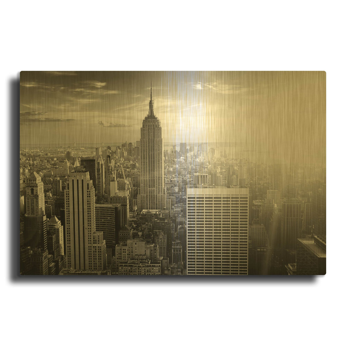 'New York' By PhotoINC Studio Gold Metal Wall Art