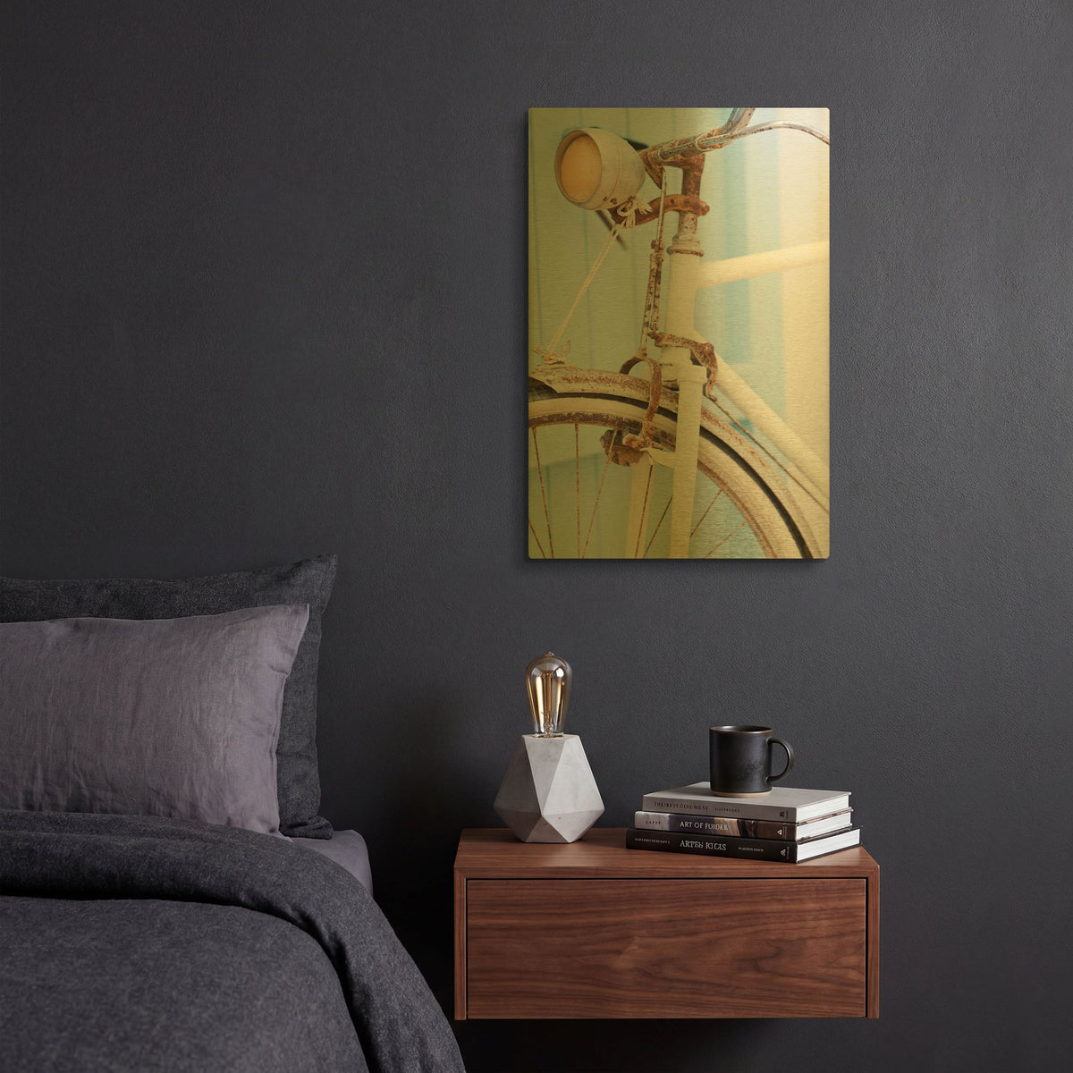 'Old Bike' By PhotoINC Studio Gold Metal Wall Art
