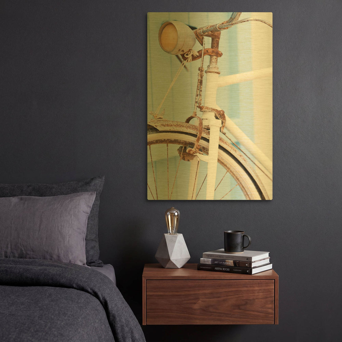 'Old Bike' By PhotoINC Studio Gold Metal Wall Art