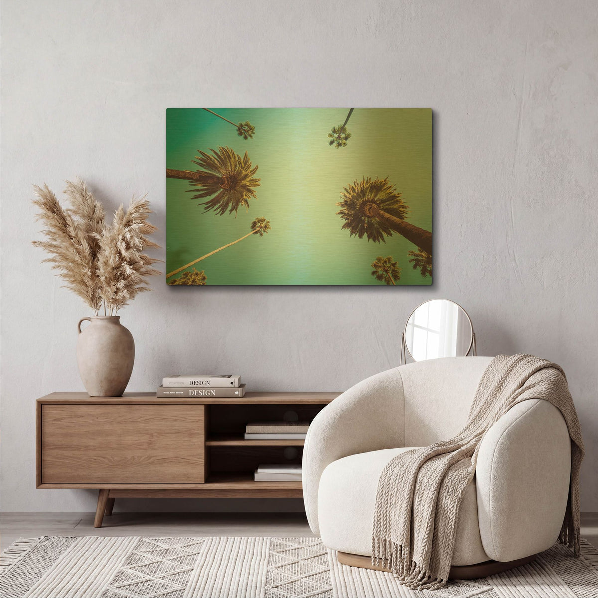 'Palms' By PhotoINC Studio Gold Metal Wall Art