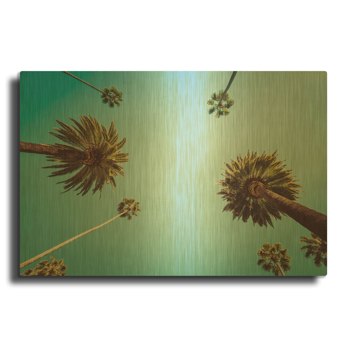 'Palms' By PhotoINC Studio Gold Metal Wall Art