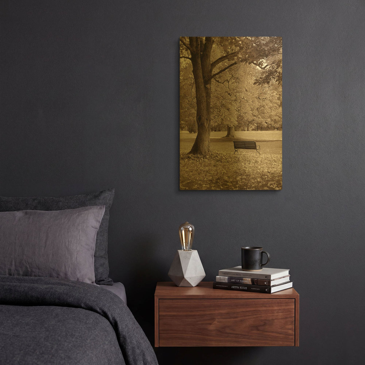 'Park View' By PhotoINC Studio Gold Metal Wall Art