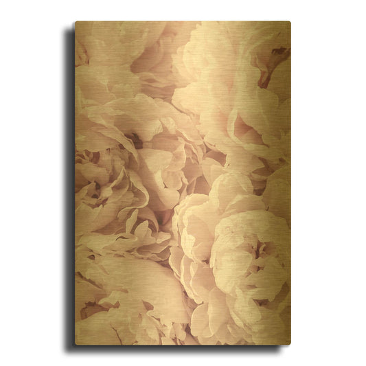 'Peony' By PhotoINC Studio Gold Metal Wall Art