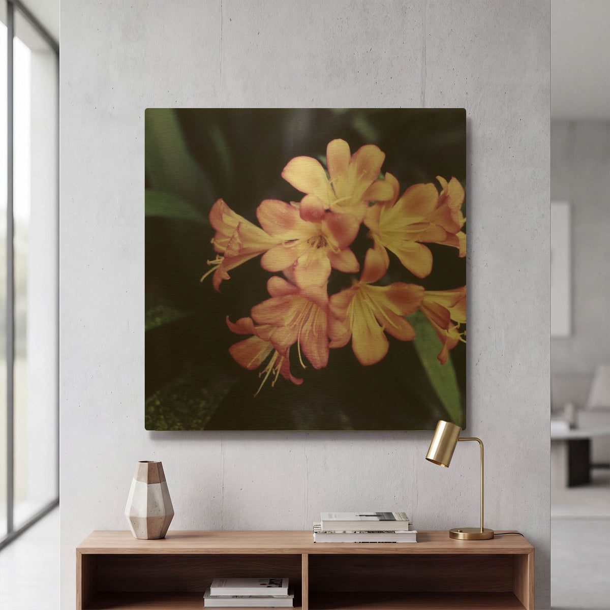 'Pink Blossom 2' By PhotoINC Studio Gold Metal Wall Art