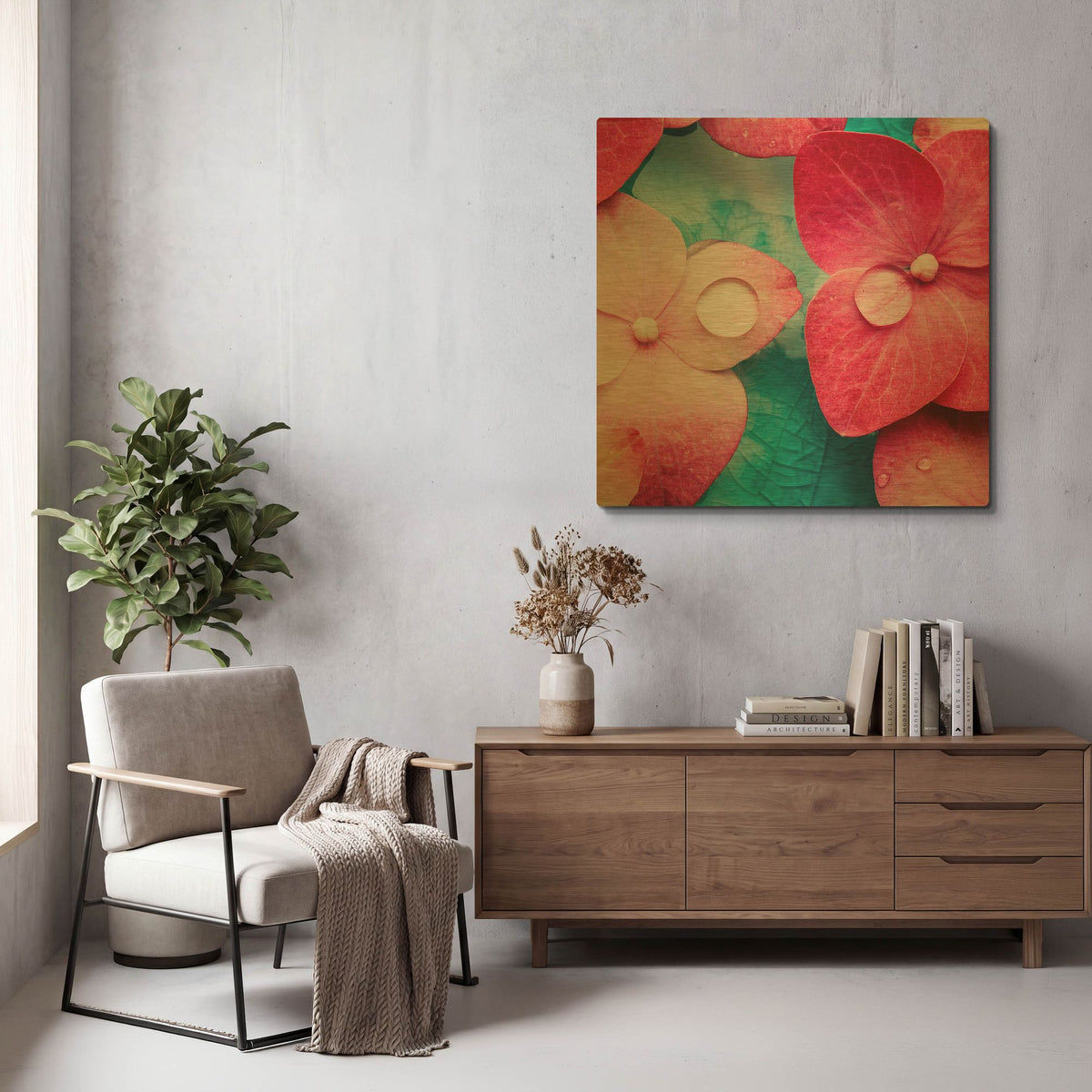 'Pink Flowers 3' By PhotoINC Studio Gold Metal Wall Art