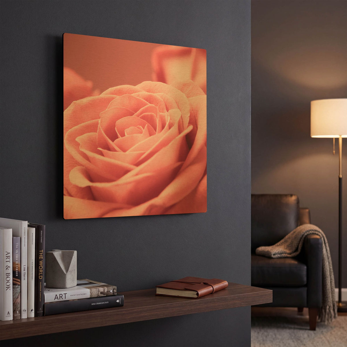 'Pink Rose 1' By PhotoINC Studio Gold Metal Wall Art