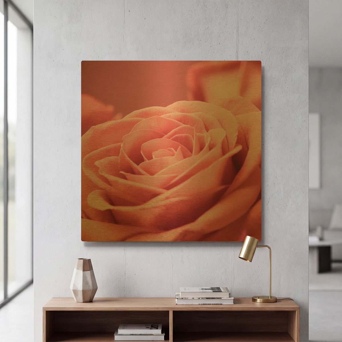 'Pink Rose 1' By PhotoINC Studio Gold Metal Wall Art