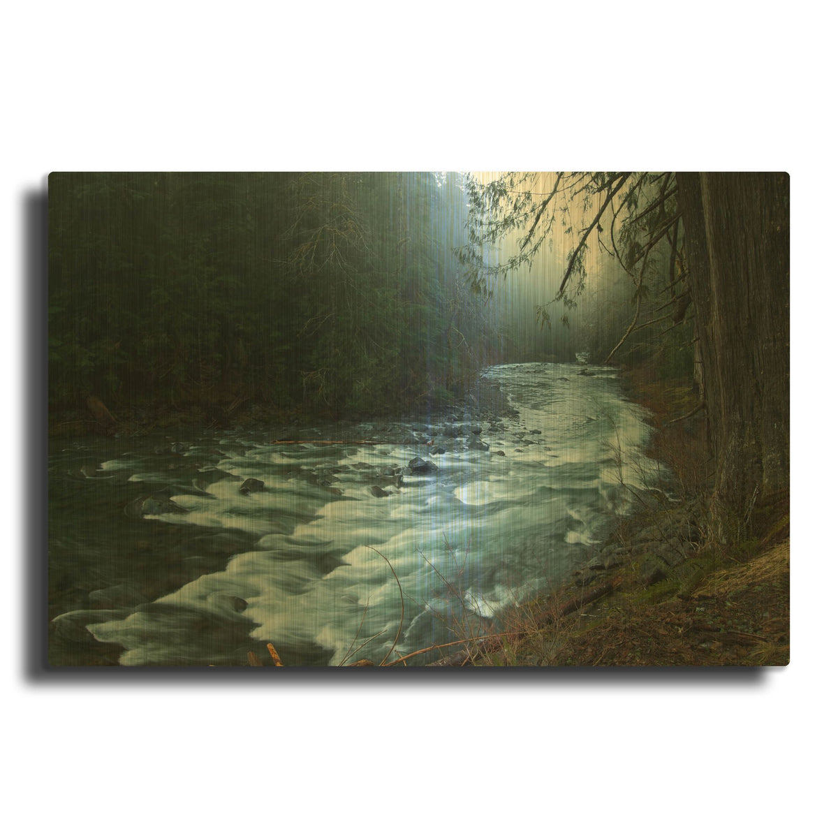 'River' By PhotoINC Studio Gold Metal Wall Art