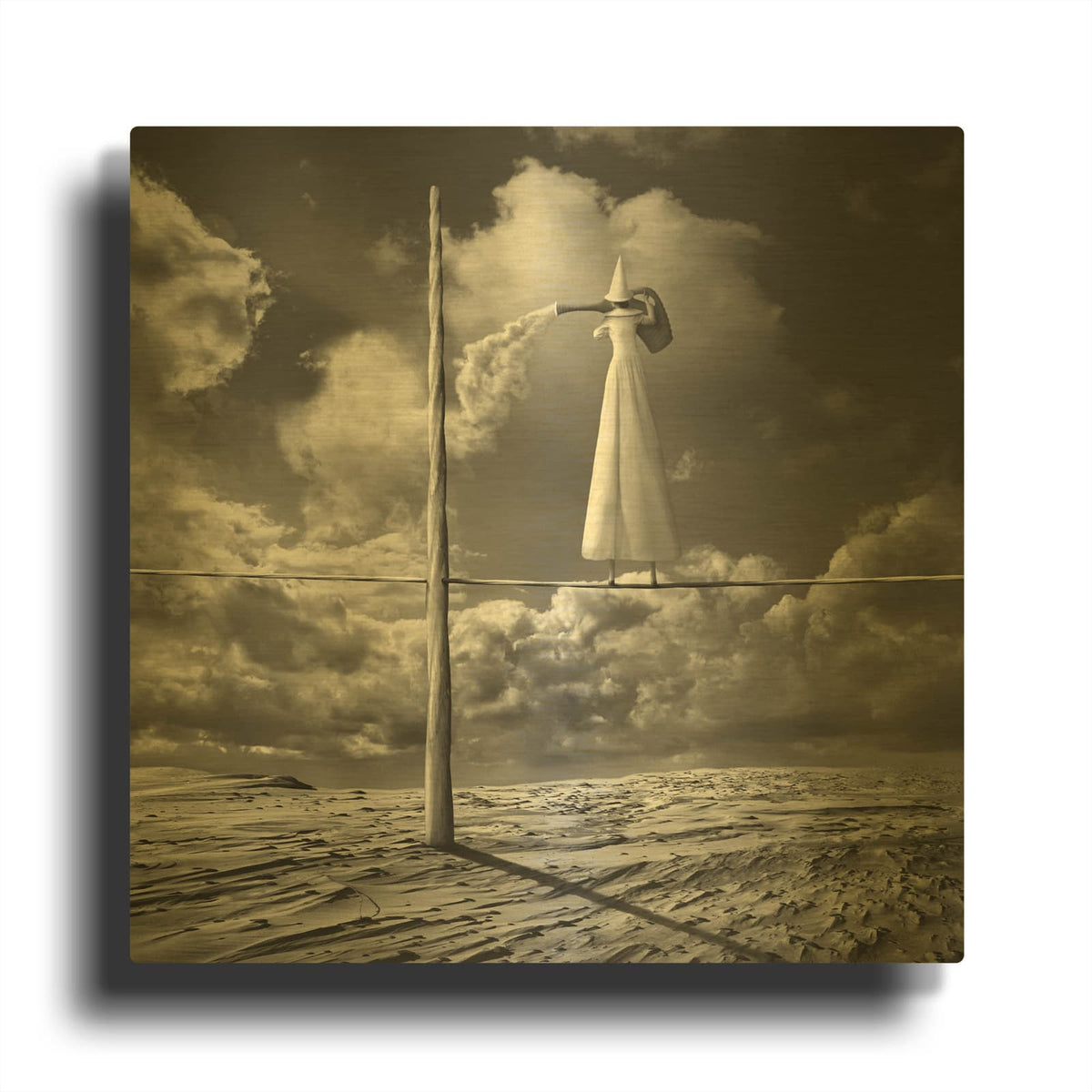 'Cloudmaker' By Dariusz Klimczak Gold Metal Wall Art