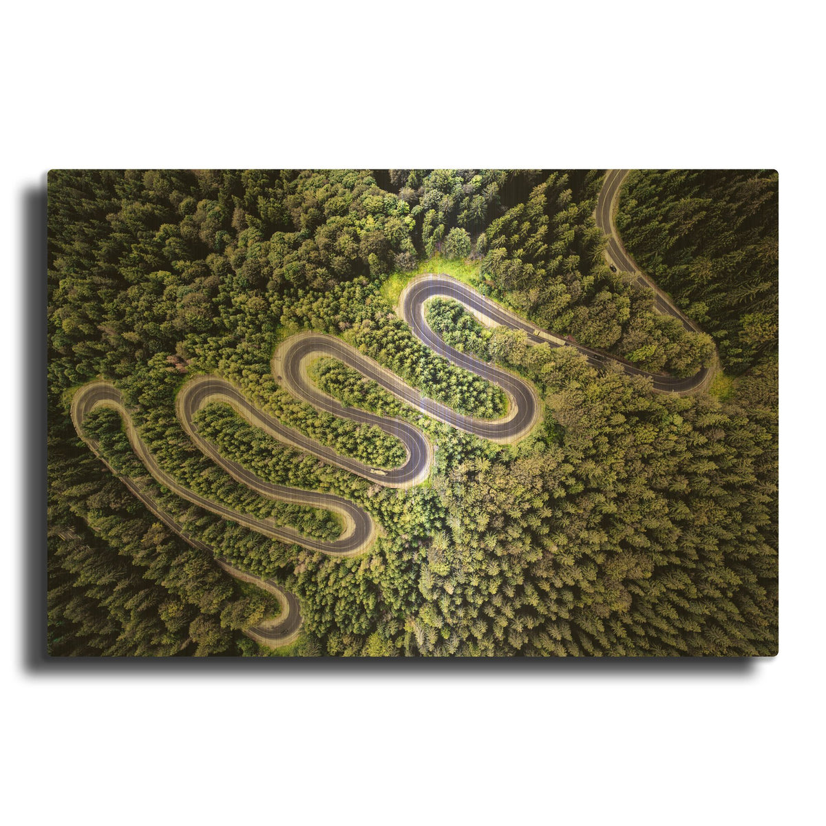 'Road' By PhotoINC Studio Gold Metal Wall Art