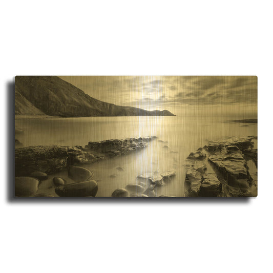 'Rocks 1' By PhotoINC Studio Gold Metal Wall Art