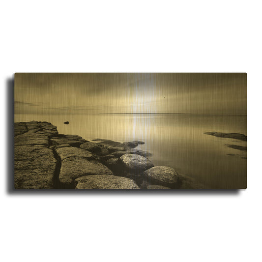 'Rocks 2' By PhotoINC Studio Gold Metal Wall Art