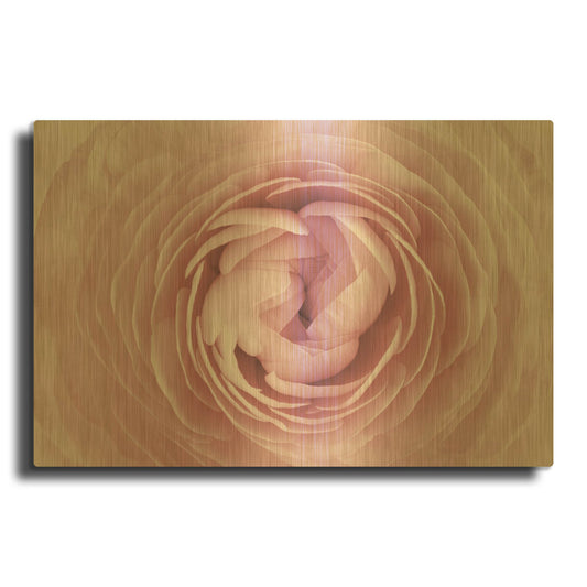 'Rose' By PhotoINC Studio Gold Metal Wall Art