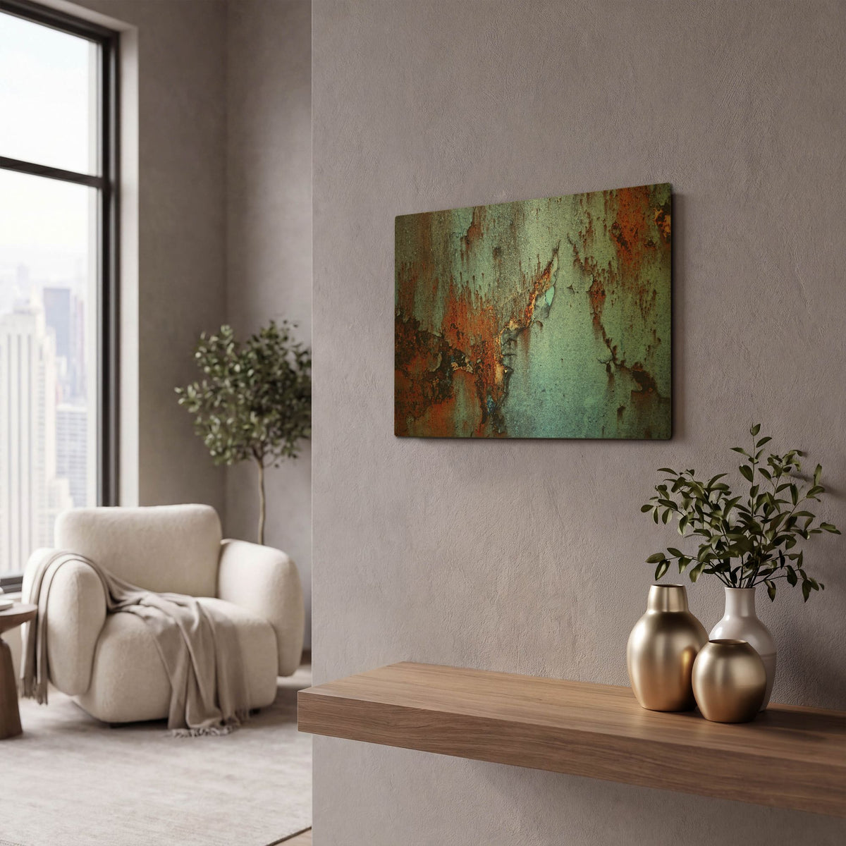 'Rust' By PhotoINC Studio Gold Metal Wall Art