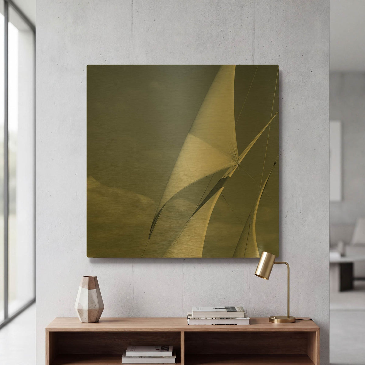 'Sails 2' By PhotoINC Studio Gold Metal Wall Art