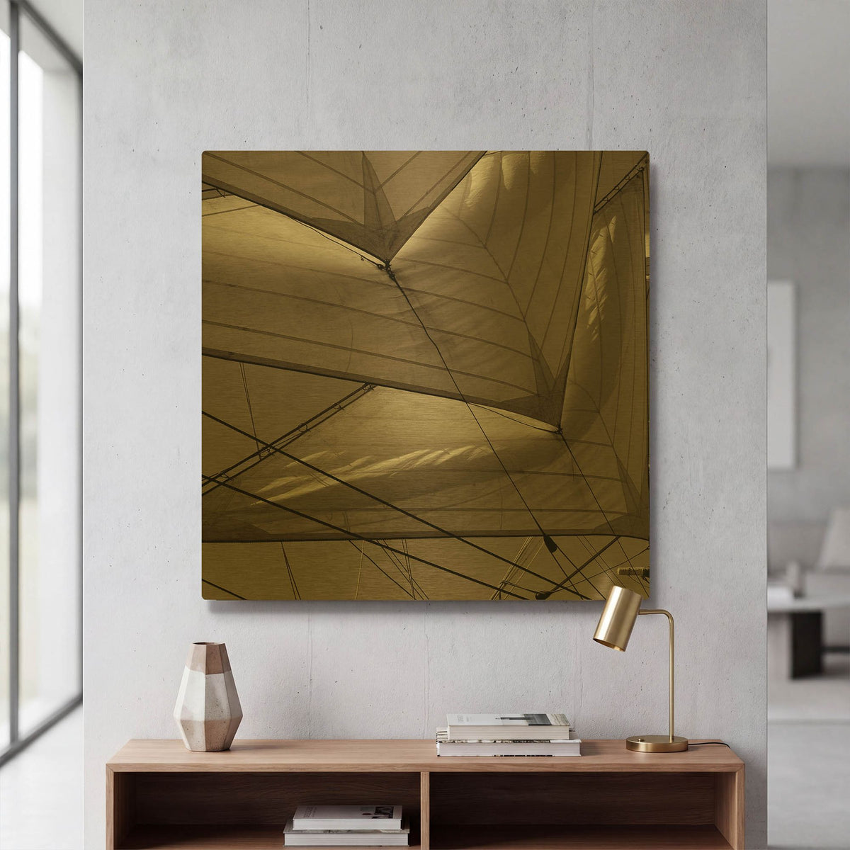 'Sails 3' By PhotoINC Studio Gold Metal Wall Art