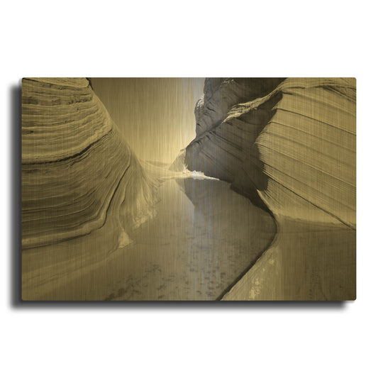 'Sandstone Formation' By PhotoINC Studio Gold Metal Wall Art