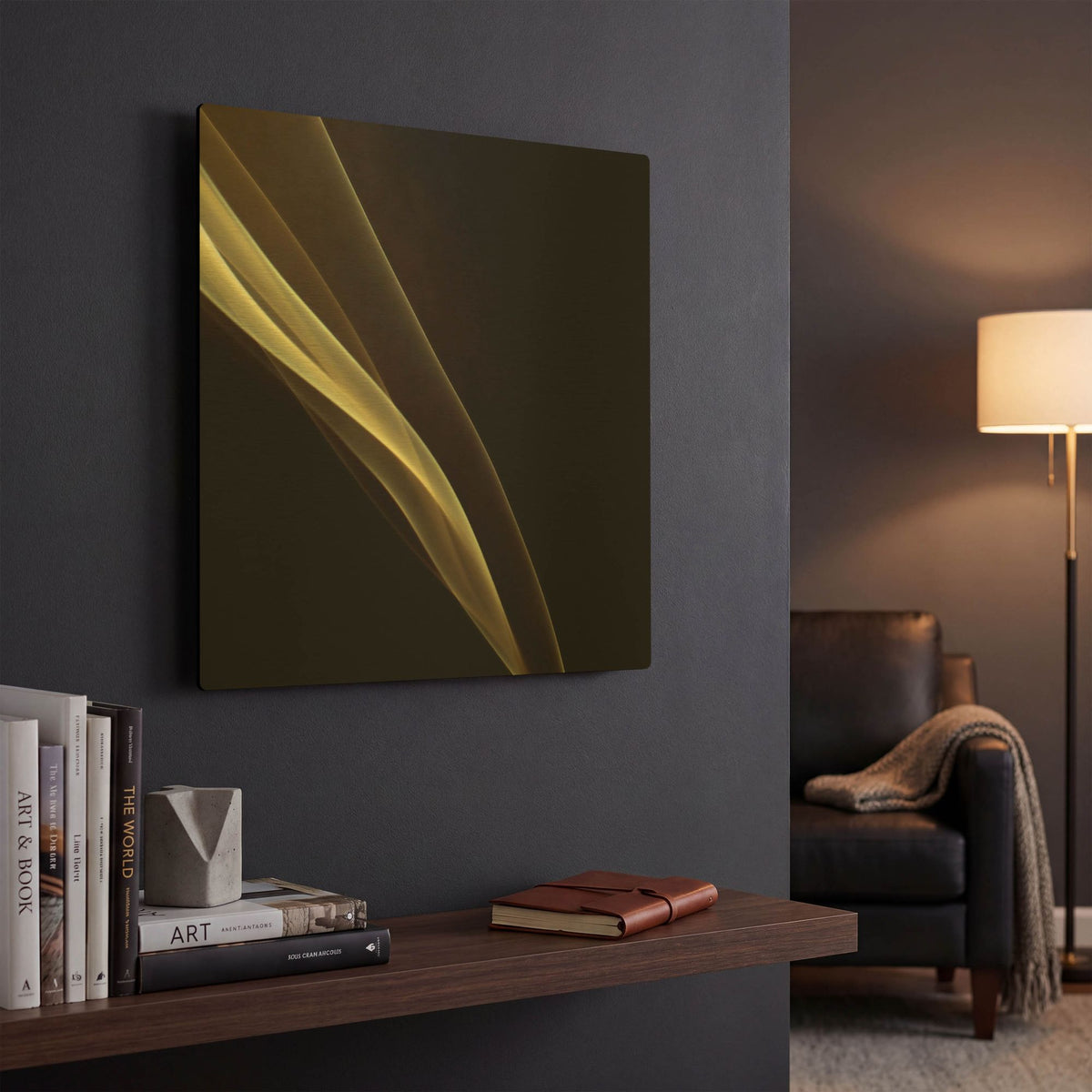 'Smoke 1' By PhotoINC Studio Gold Metal Wall Art