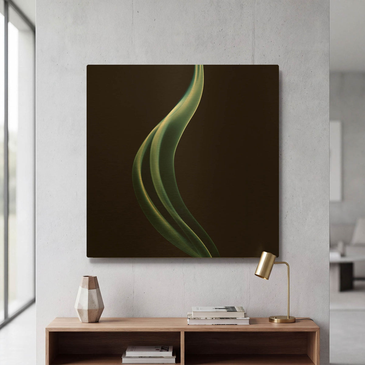 'Smoke 4' By PhotoINC Studio Gold Metal Wall Art
