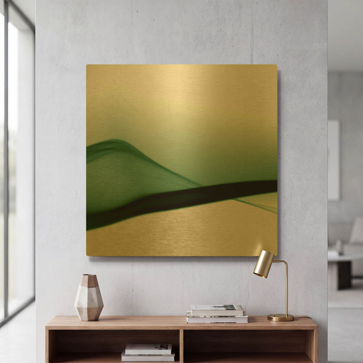 'Smoke 5' By PhotoINC Studio Gold Metal Wall Art