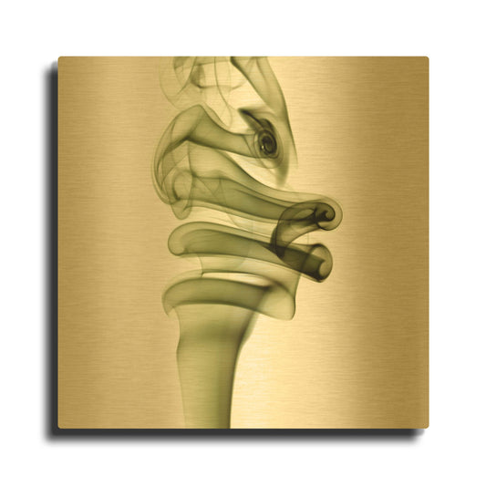 'Smoke 6' By PhotoINC Studio Gold Metal Wall Art