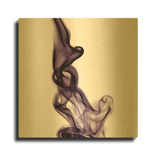 'Smoke 7' By PhotoINC Studio Gold Metal Wall Art