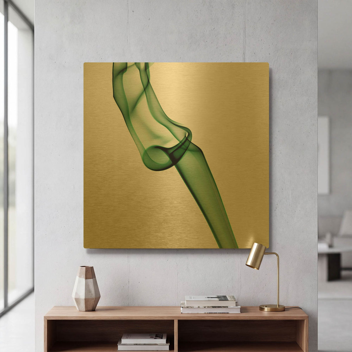'Smoke 8' By PhotoINC Studio Gold Metal Wall Art