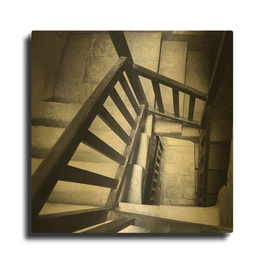 'Spiral Staircase No. 7' By PhotoINC Studio Gold Metal Wall Art