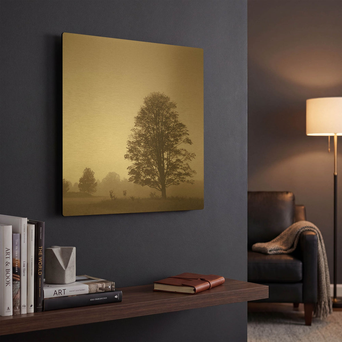 'Stillness' By PhotoINC Studio Gold Metal Wall Art