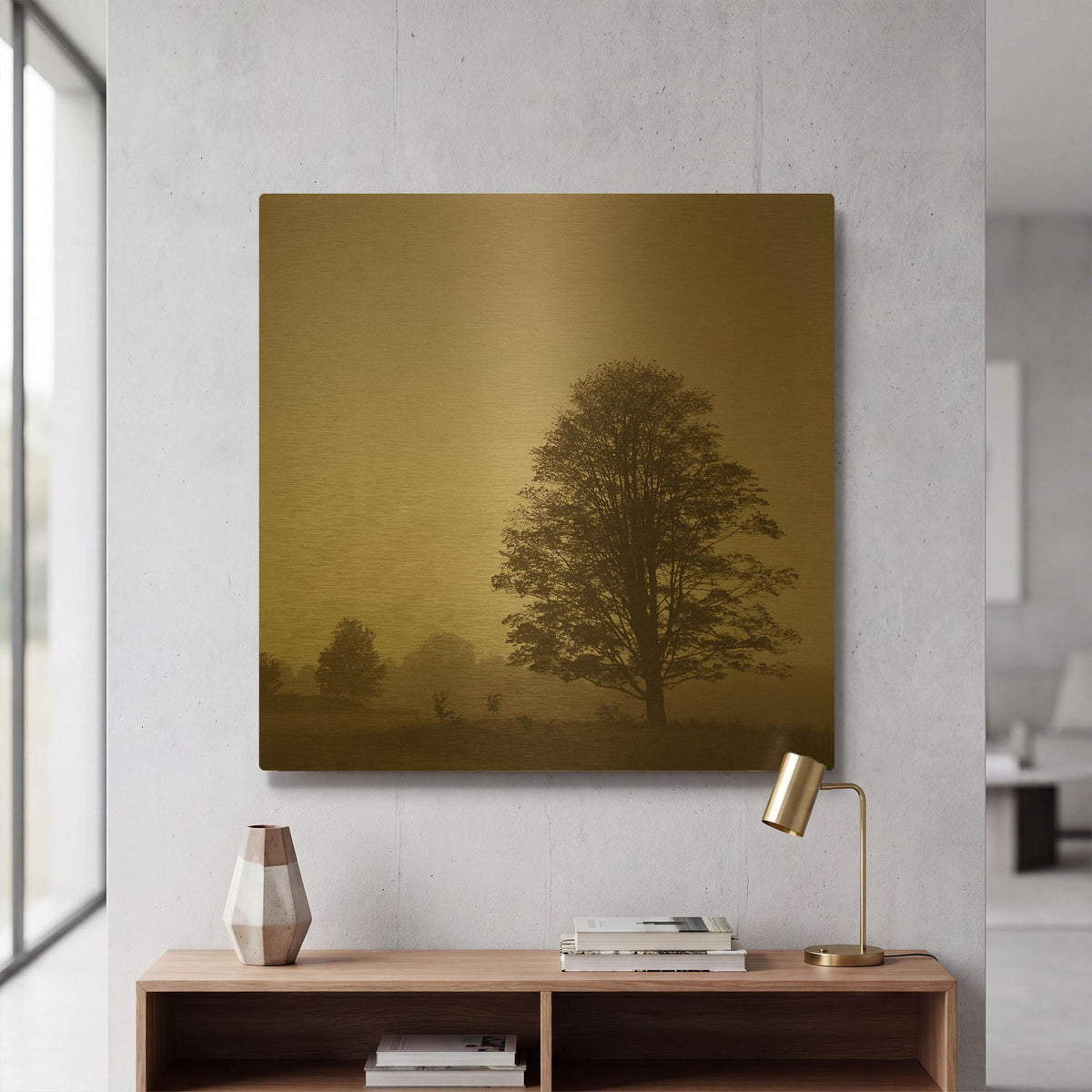 'Stillness' By PhotoINC Studio Gold Metal Wall Art