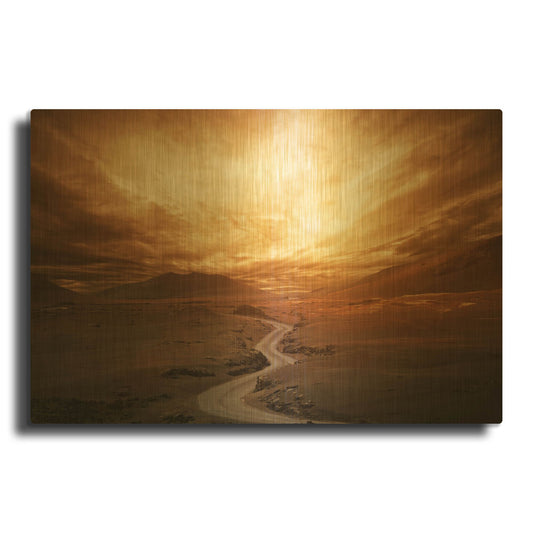 'Sunset' By PhotoINC Studio Gold Metal Wall Art