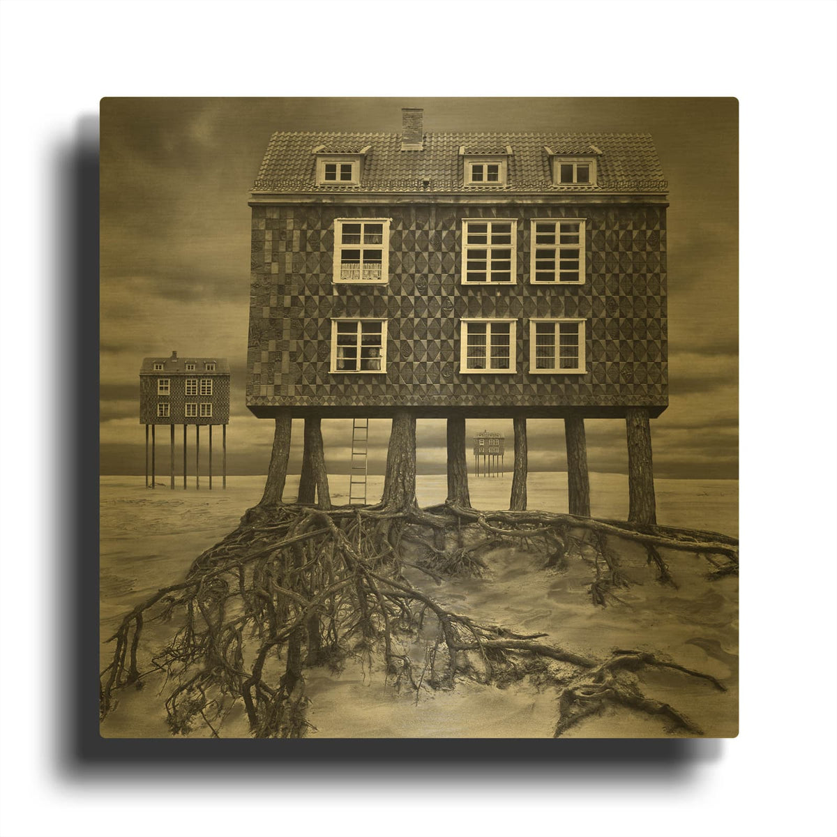 'Origin' By Dariusz Klimczak Gold Metal Wall Art