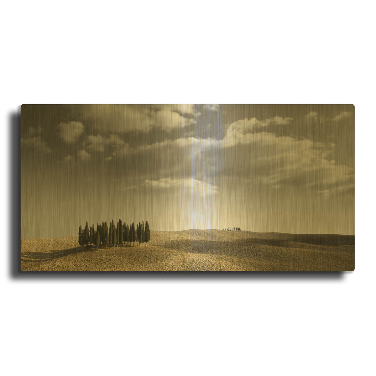 'Toscana Landscape 2' By PhotoINC Studio Gold Metal Wall Art