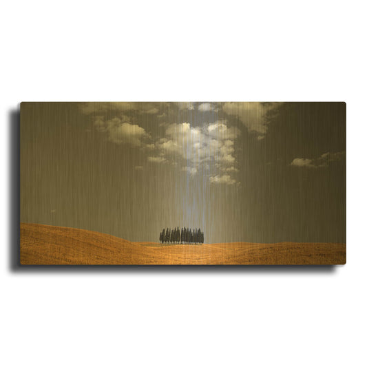 'Toscana Landscape 3' By PhotoINC Studio Gold Metal Wall Art