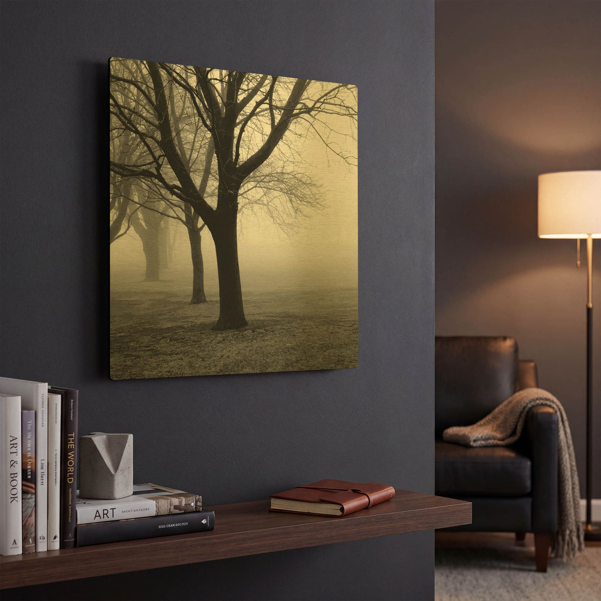 'Trees' By PhotoINC Studio Gold Metal Wall Art