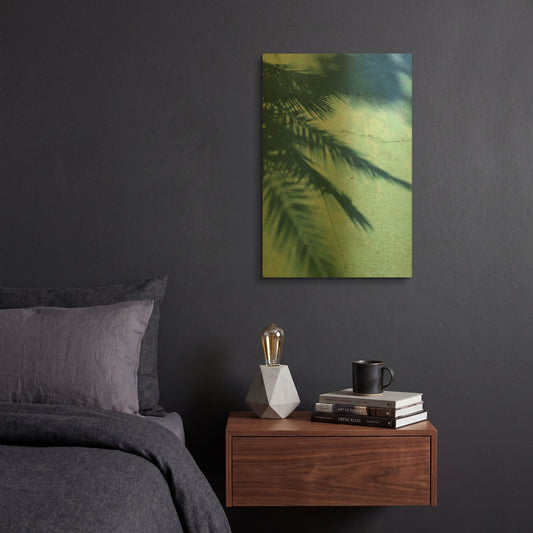 'Turquoise Shadow' By PhotoINC Studio Gold Metal Wall Art