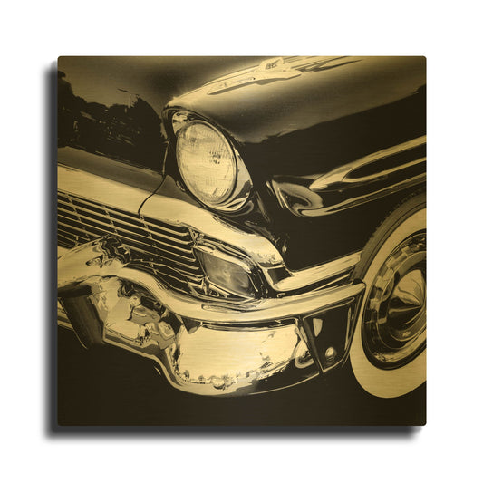 'Vintage Car 1' By PhotoINC Studio Gold Metal Wall Art