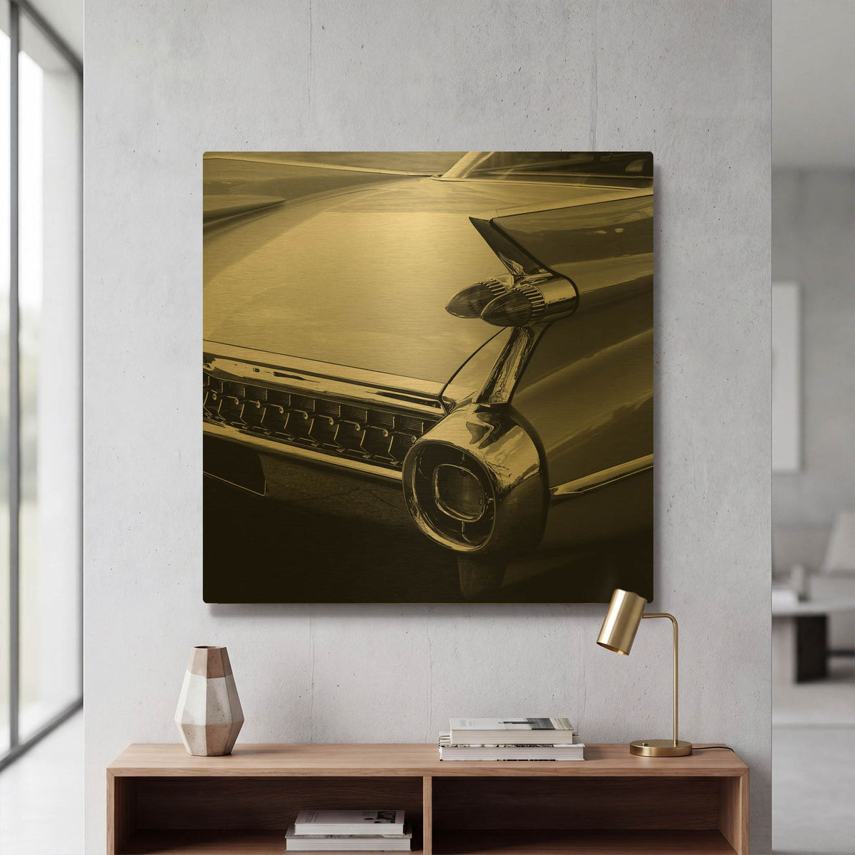 'Vintage Car 2' By PhotoINC Studio Gold Metal Wall Art
