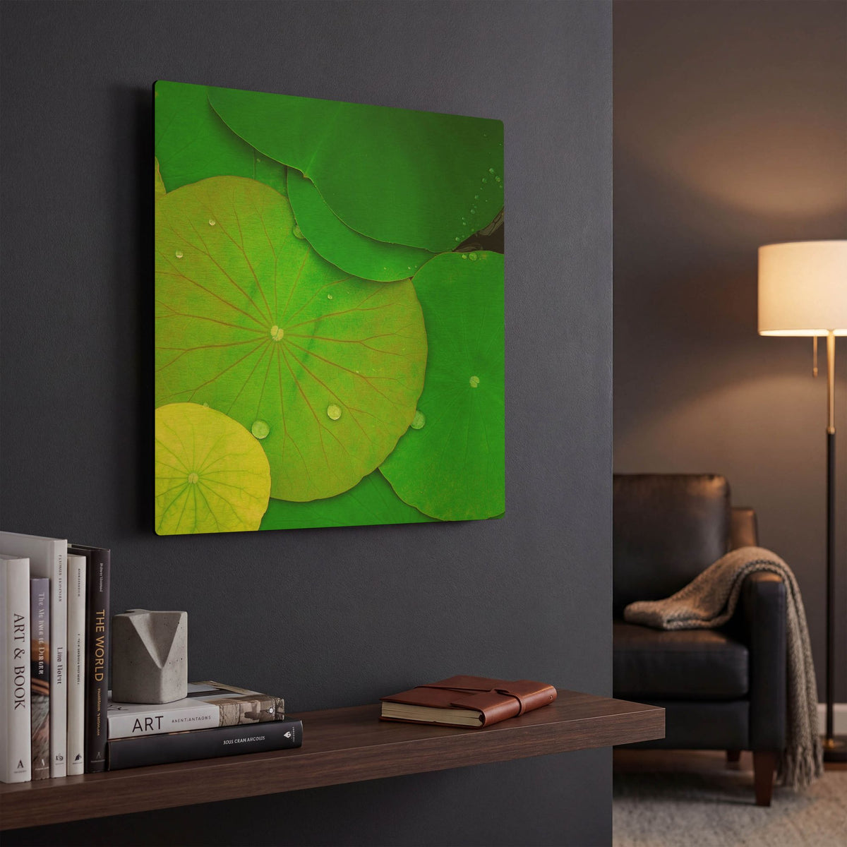 'Water Lily' By PhotoINC Studio Gold Metal Wall Art