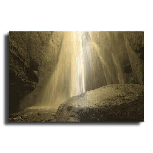 'Waterfall' By PhotoINC Studio Gold Metal Wall Art