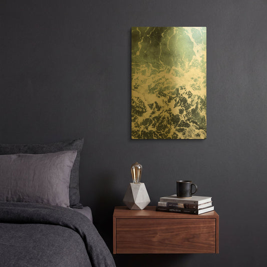 'Waves I' By PhotoINC Studio Gold Metal Wall Art