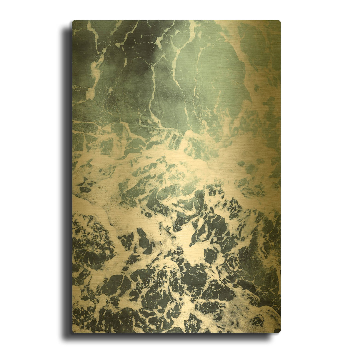 'Waves I' By PhotoINC Studio Gold Metal Wall Art