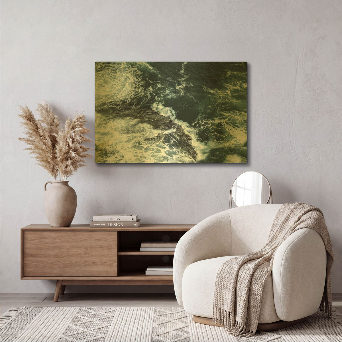 'Waves Ii' By PhotoINC Studio Gold Metal Wall Art
