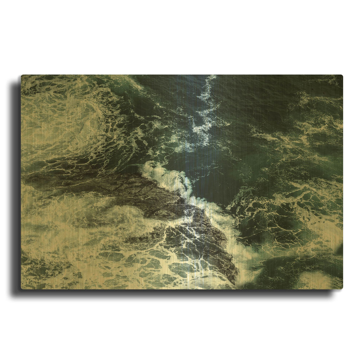 'Waves Ii' By PhotoINC Studio Gold Metal Wall Art