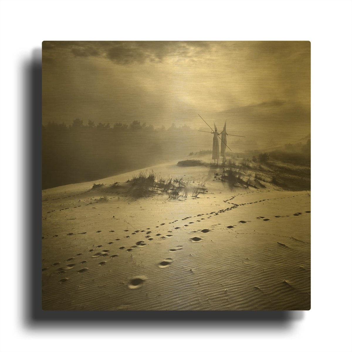 'Finders' By Dariusz Klimczak Gold Metal Wall Art