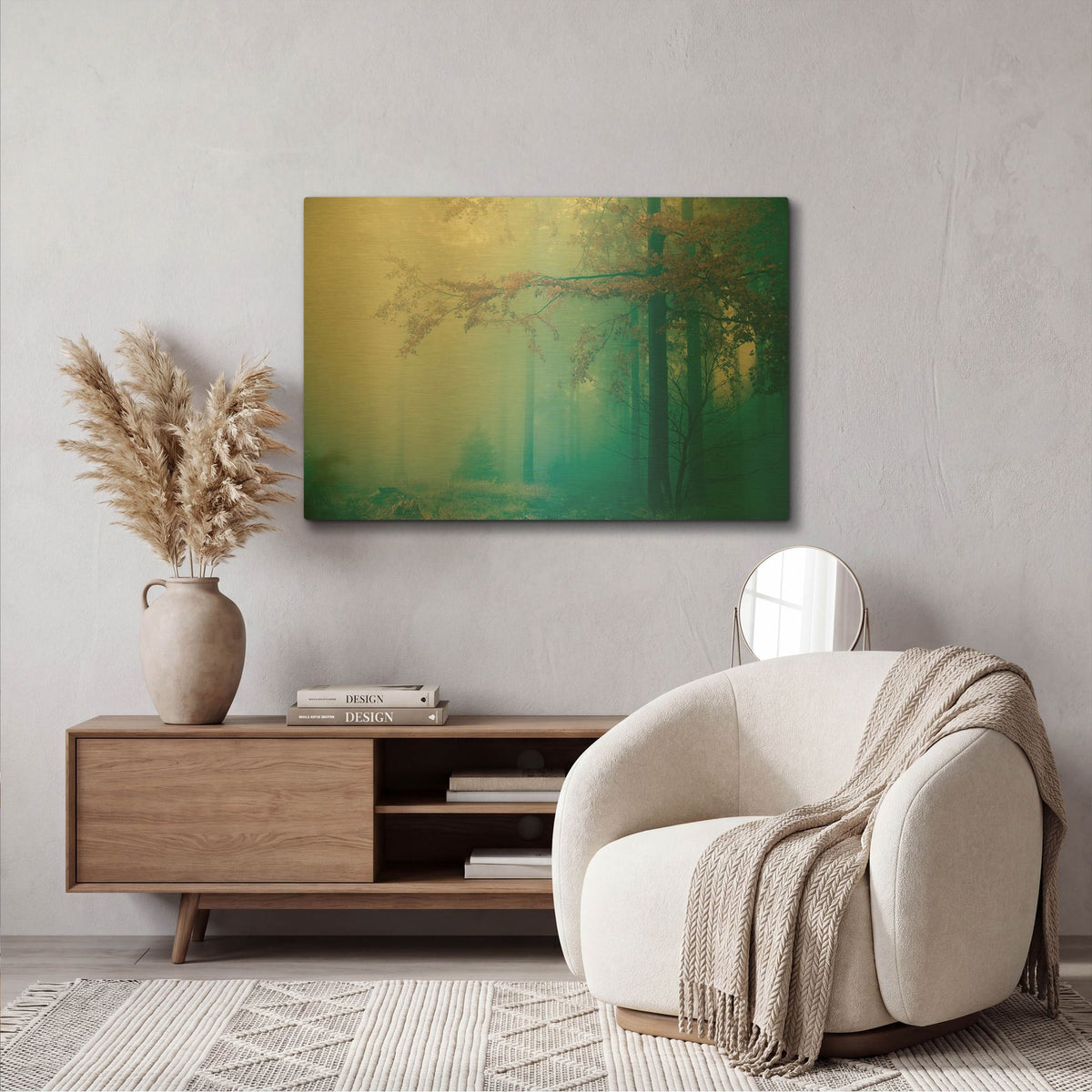 'Woods 3' By PhotoINC Studio Gold Metal Wall Art