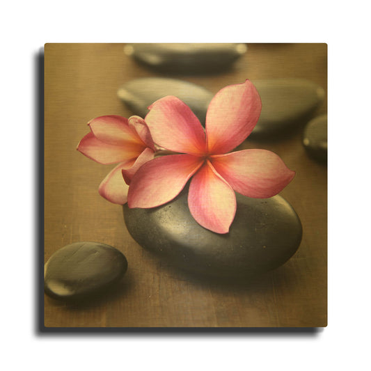 'Zen Pebbles 4' By PhotoINC Studio Gold Metal Wall Art